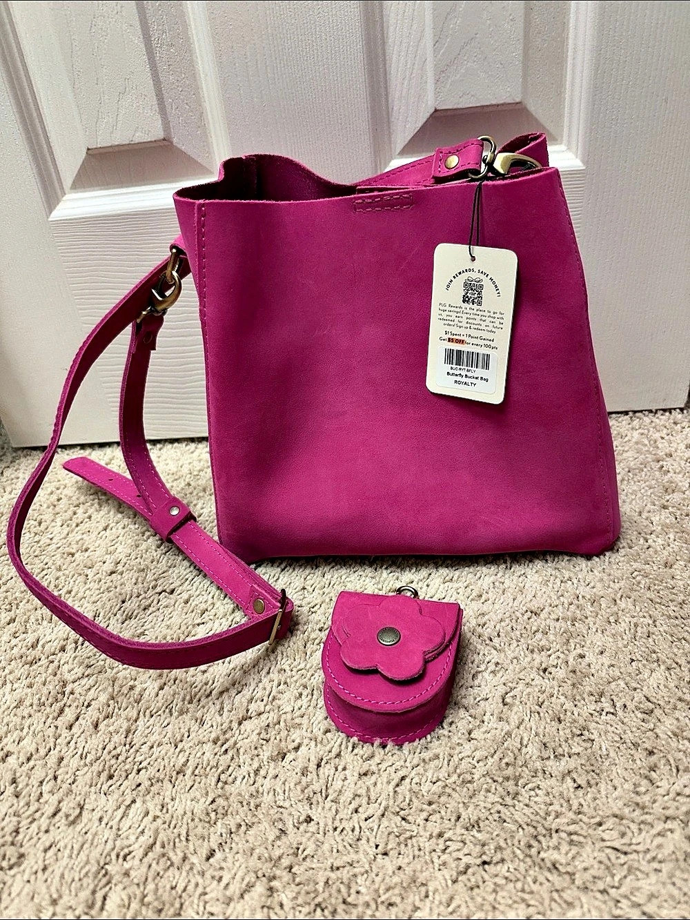 Portland Leather Royalty Butterfly with matching Petunia NWT